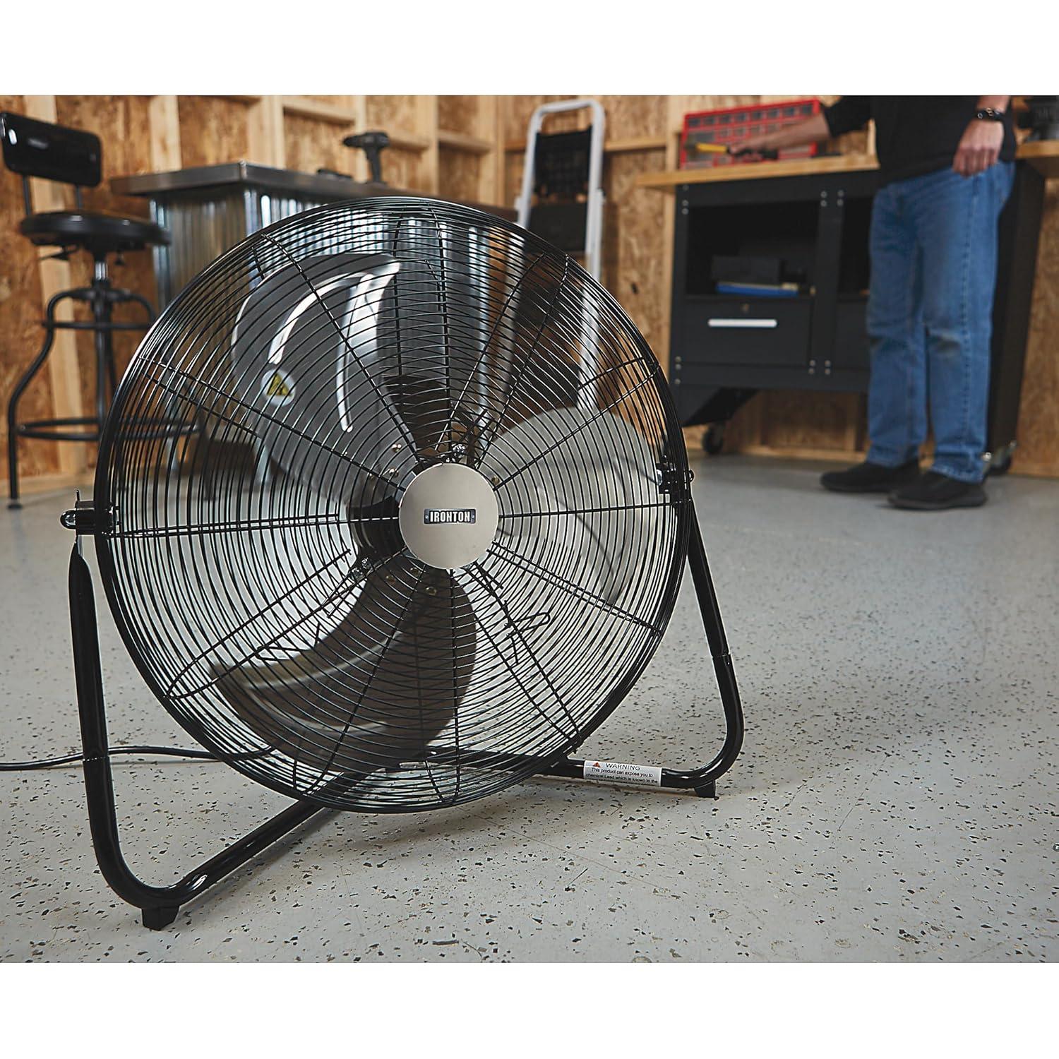 Ironton High-Velocity Indoor Floor Fan, 20in., 3600 CFM, 120 Volts