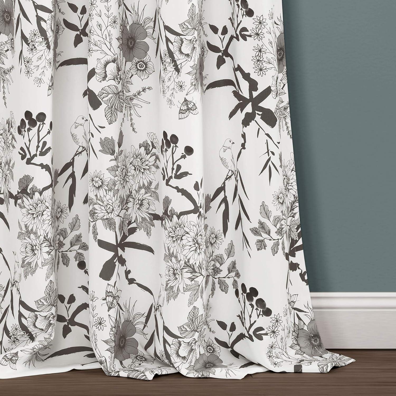 Botanical Garden Polyester Room Darkening Curtain Pair (Set of 2)