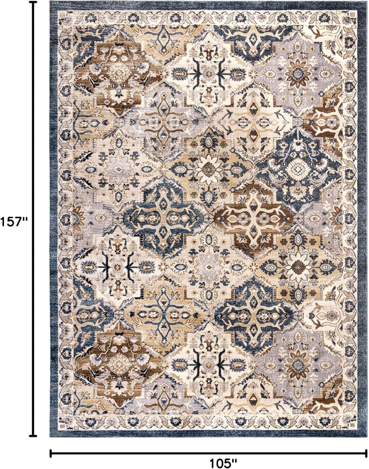 Gertmenian Herne Merrick Blue Traditional Tile Blue Indoor Area Rug, 9x13