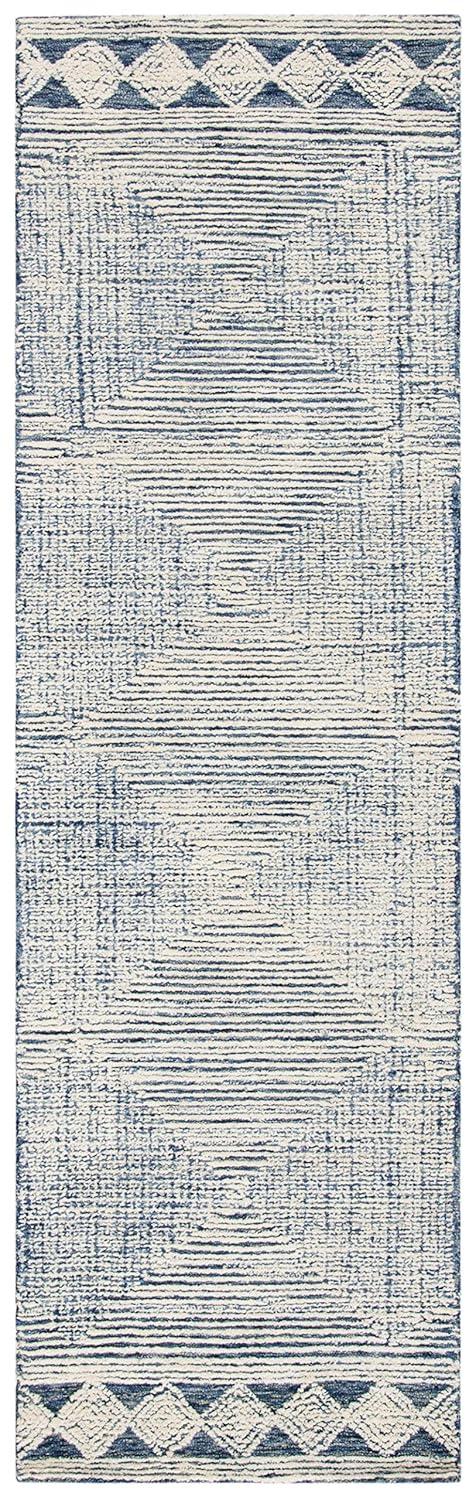 Abstract ABT349 Hand Tufted Runner Rug - Ivory/Grey - 2'3"x6' - Safavieh .
