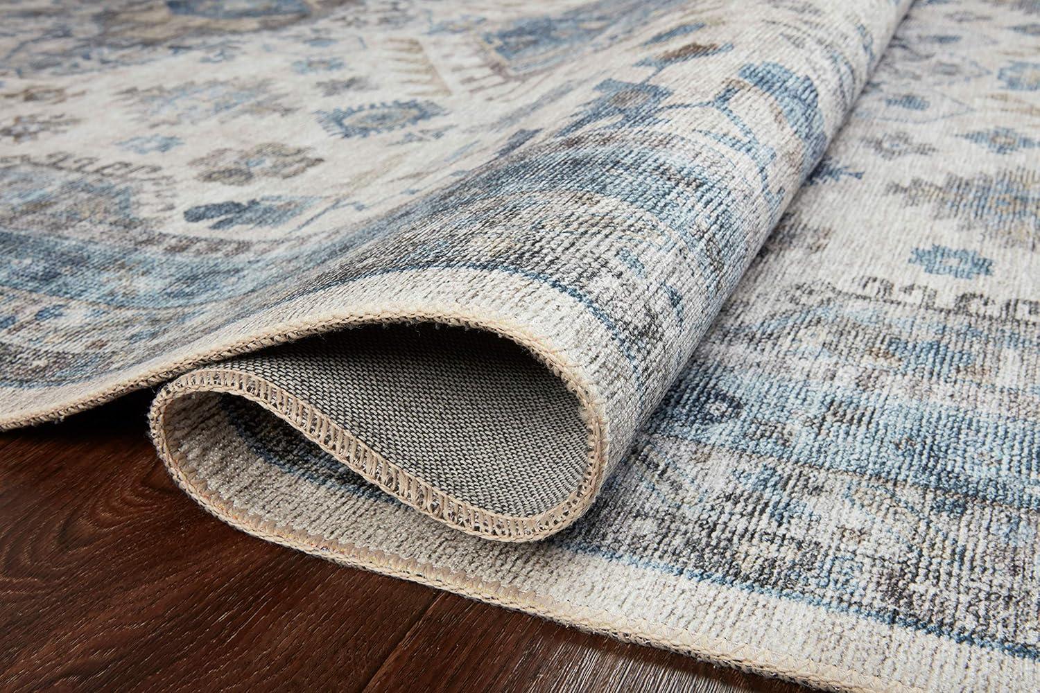 Loloi II Heidi Collection HEI-04 Ivory / Ocean, Southwestern Area Rug 2'-6" x 7'-6"