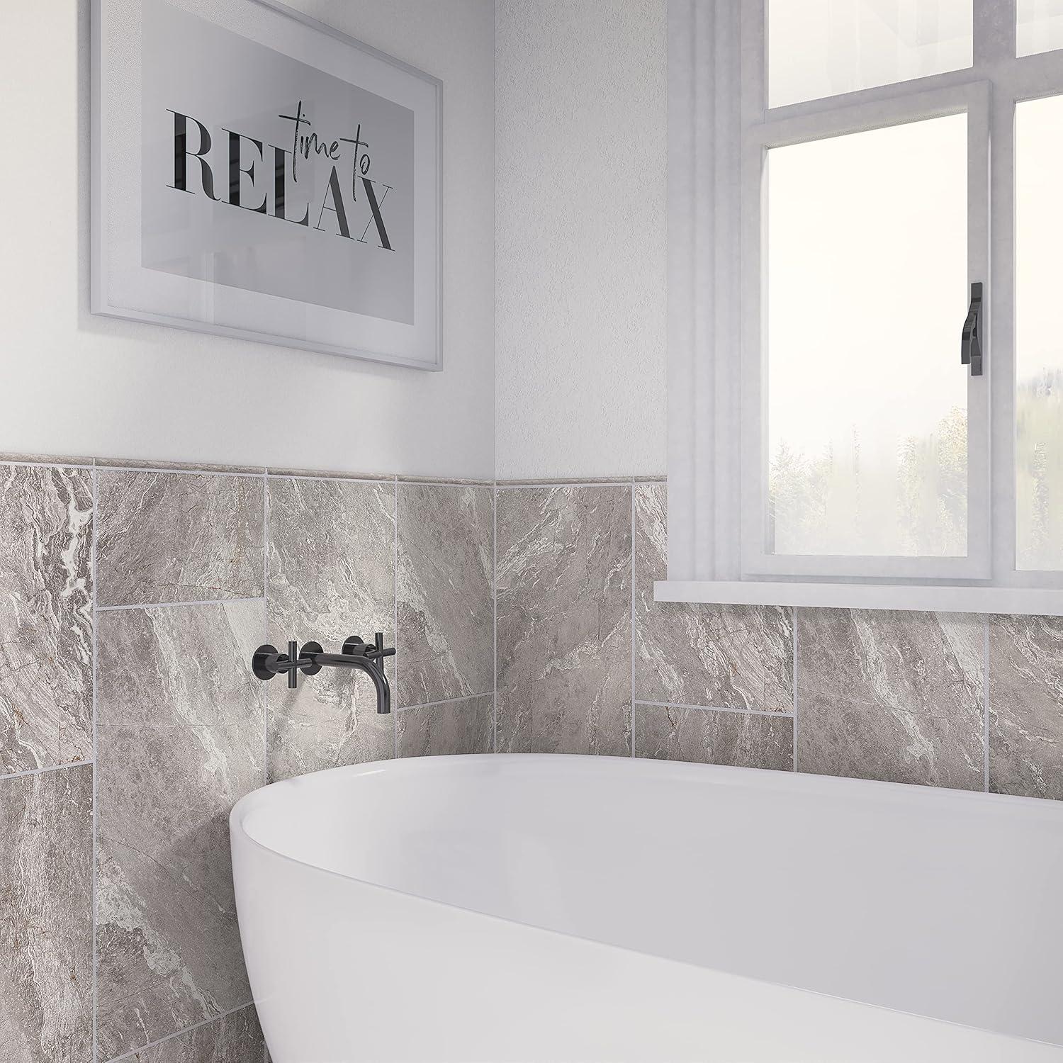 Daltile Perpetuo 8" X 9" Hexagon Porcelain Marble Look Wall & Floor Tile