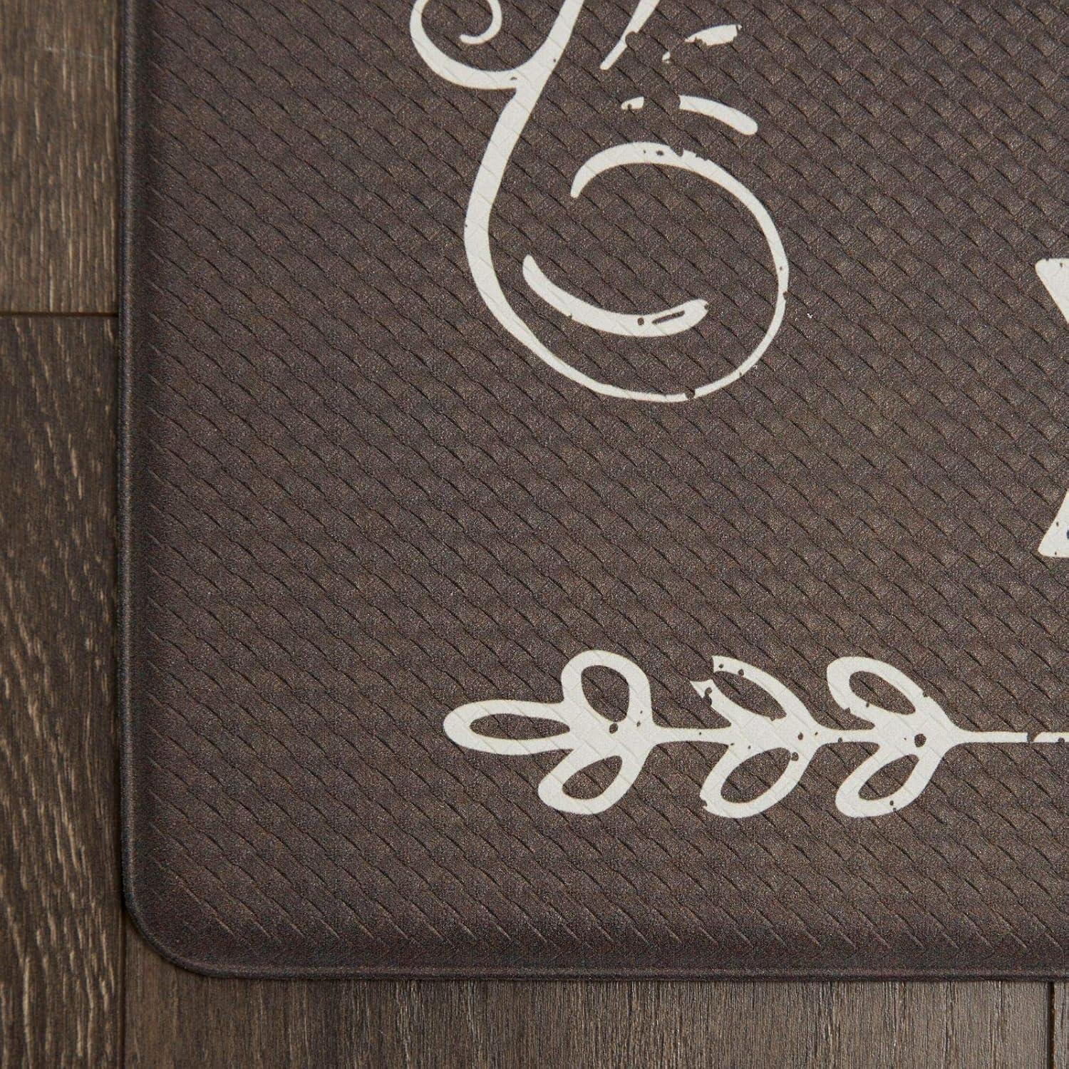 Nicole Miller Cook N Comfort Coffee Because Kitchen Mat