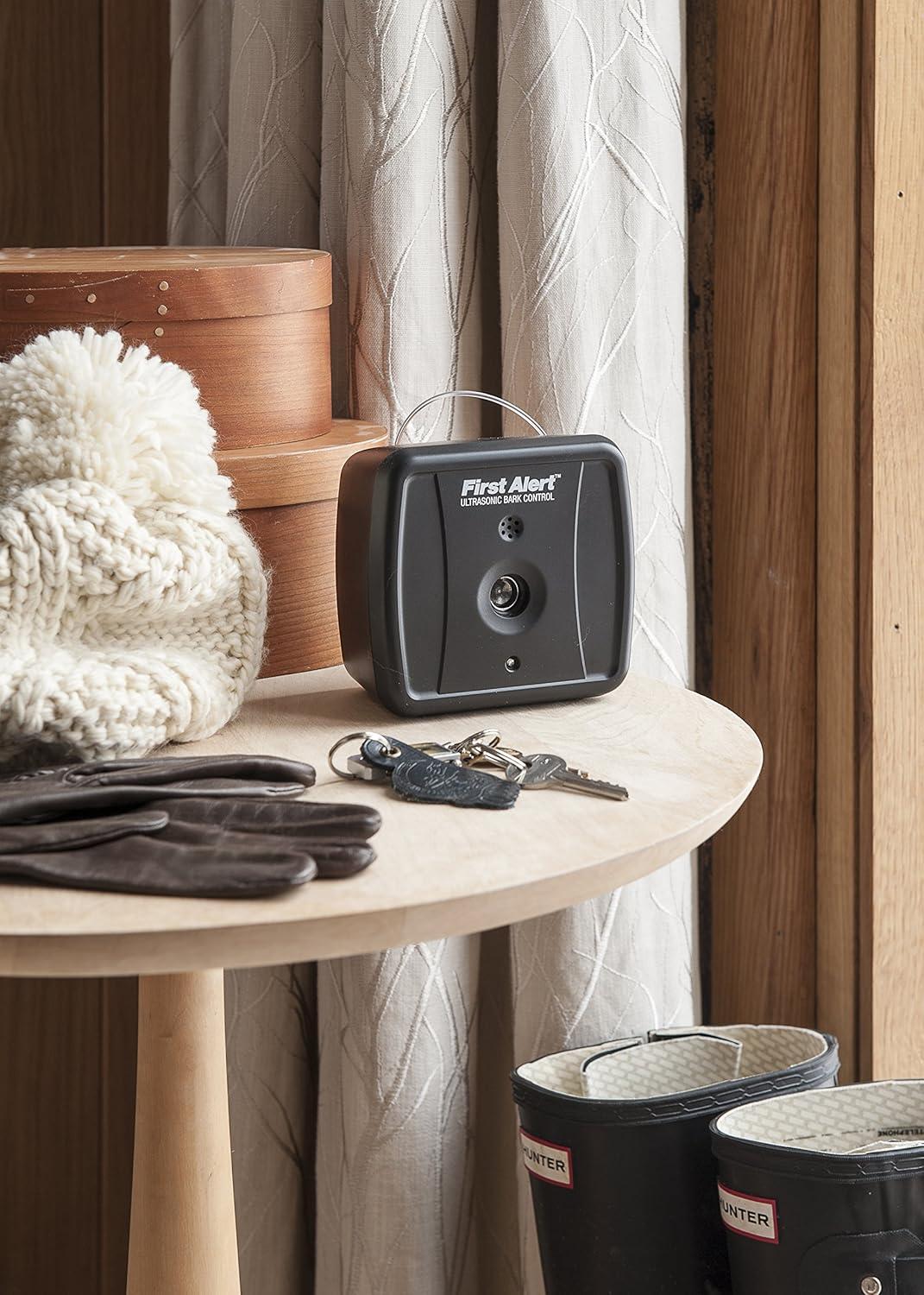 First Alert Bark Genie Automatic Ultrasonic Bark Control Device with Battery, Black