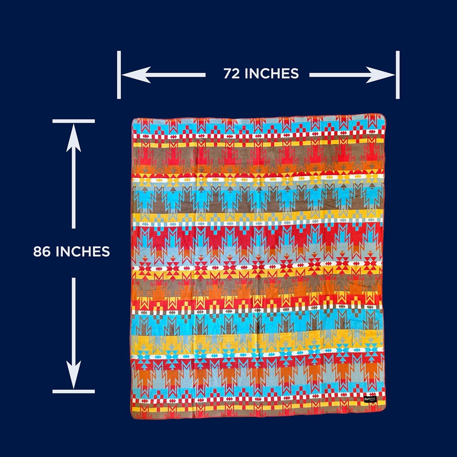 Southwestern Twin/Full Multicolor Cotton Blend Blanket