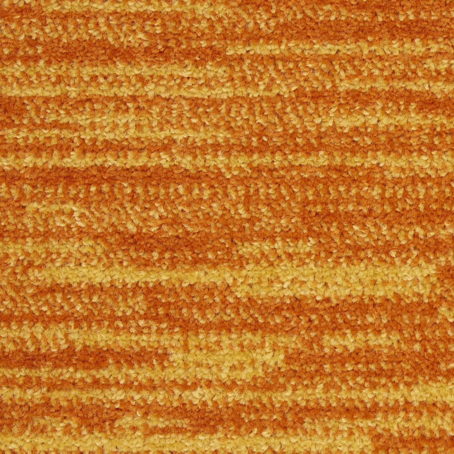 Sunburst Square 5' Easy-Care Outdoor Rug in Vivacious Orange