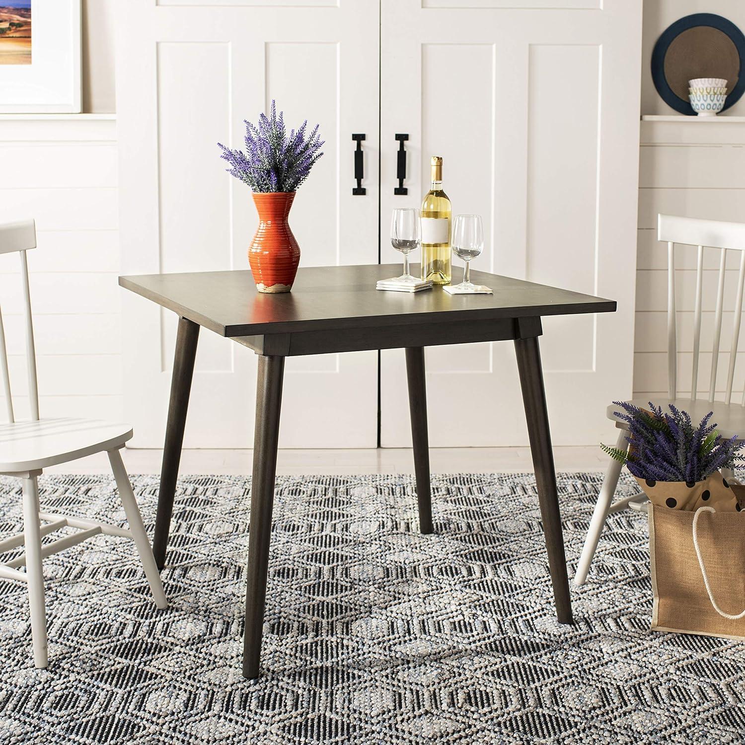 Simone 36" Transitional Square Dining Table in Dark Walnut