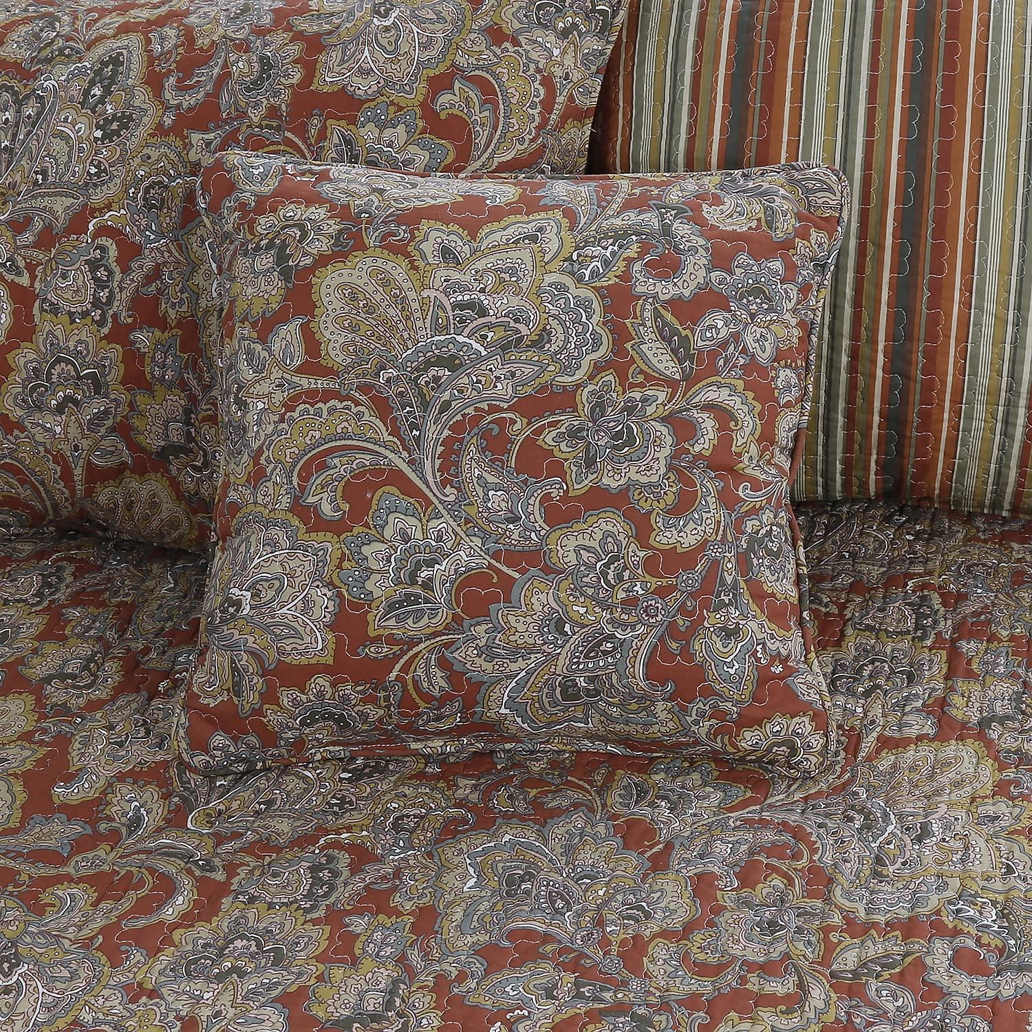 Cozy Line Home Fashion Cotton Paisley Quilt Set