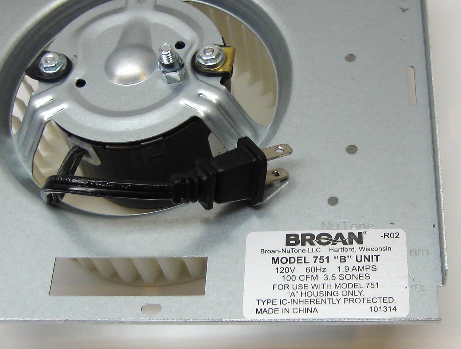 97017705 Motor Assembly for NuTone, 97017705 Bathroom Exhaust Fan, Replacement for 8663RP 8664RP 671R 672R Broan 750 751 752 Fan Ventilation, Replaces 86933000/JA2B104N