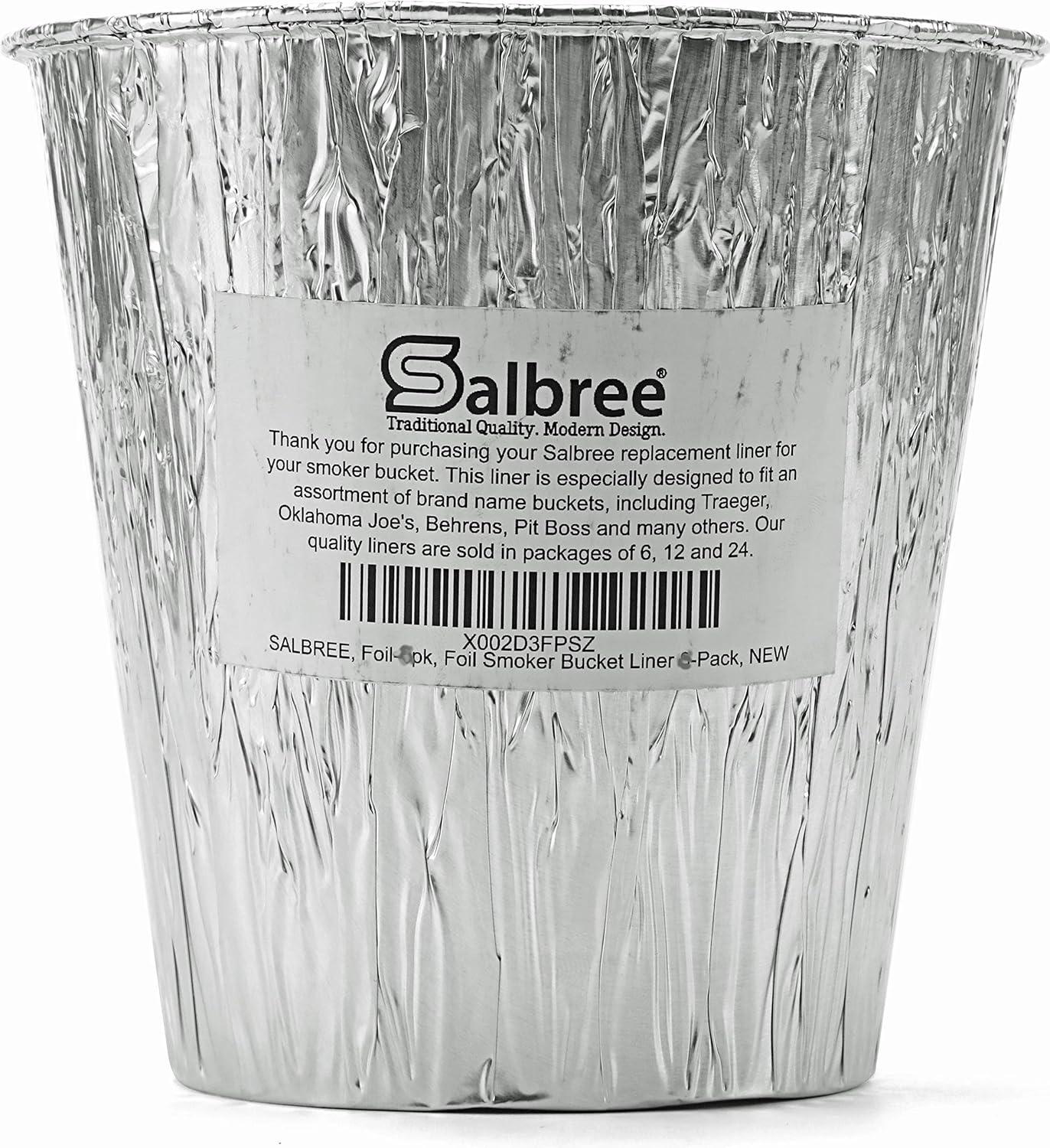 Smoker Bucket Drip Foil Liner Tray for Catching Grease, Compatible with Traeger, Oklahoma Joe, Pit Boss & Other Grill Bucket Accessories for Pro Pellet Oklahoma Joe's (12pk, 5.75x5.75 inches)