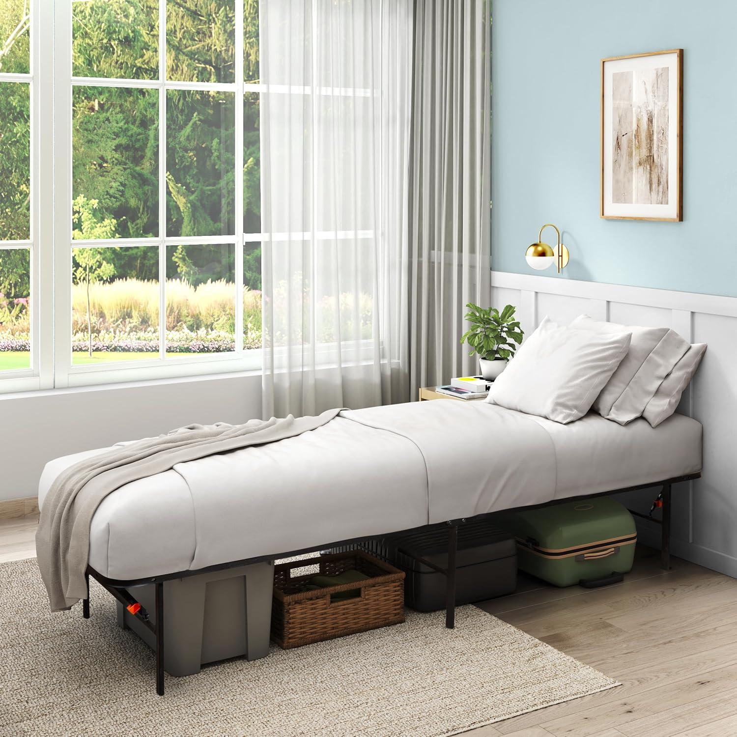 Bedder Base Steel Platform Bed Frame with 14" Underbed Storage