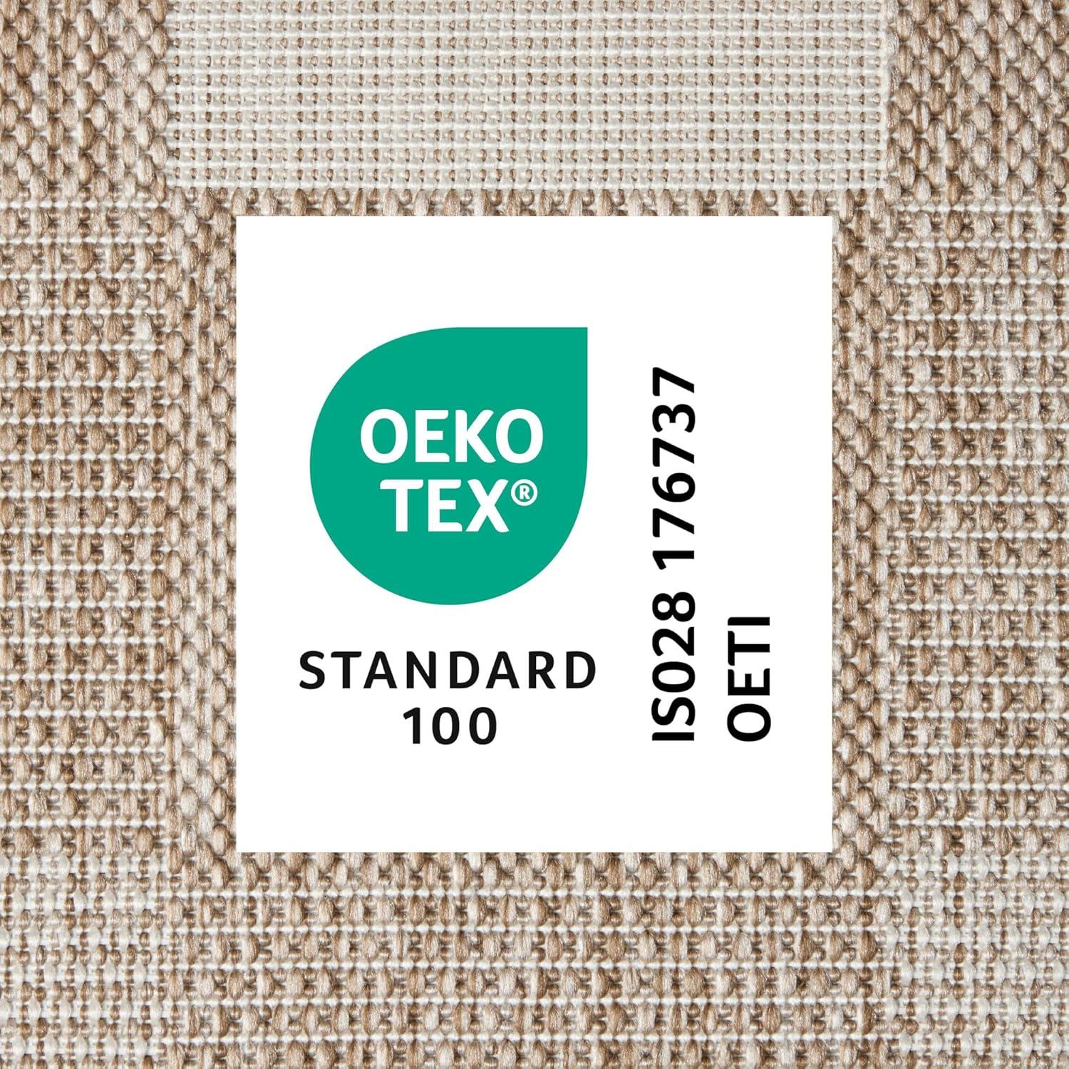 NICOLE MILLER NEW YORK Patio Country Ombre Chevron Outdoor Area Rug, Beige/Cream