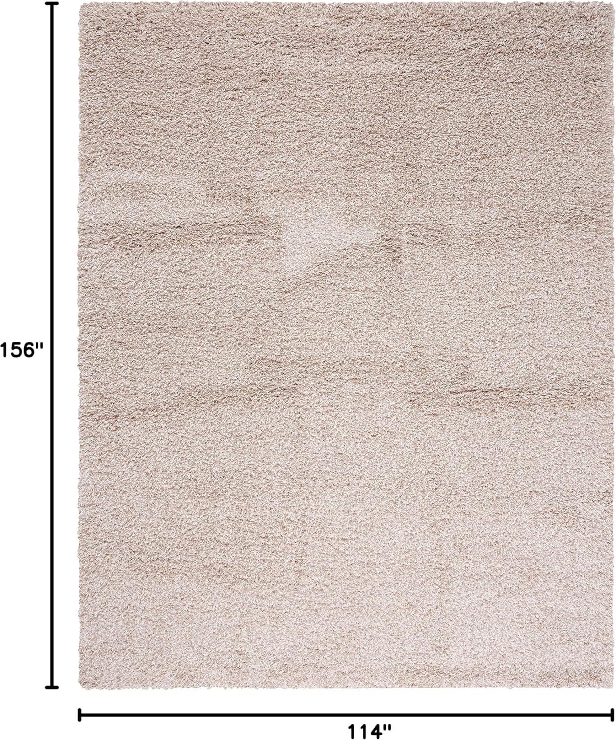 Santa Monica Shag SGN725 Power Loomed Indoor Area Rug - Taupe - 4'x6' - Safavieh
