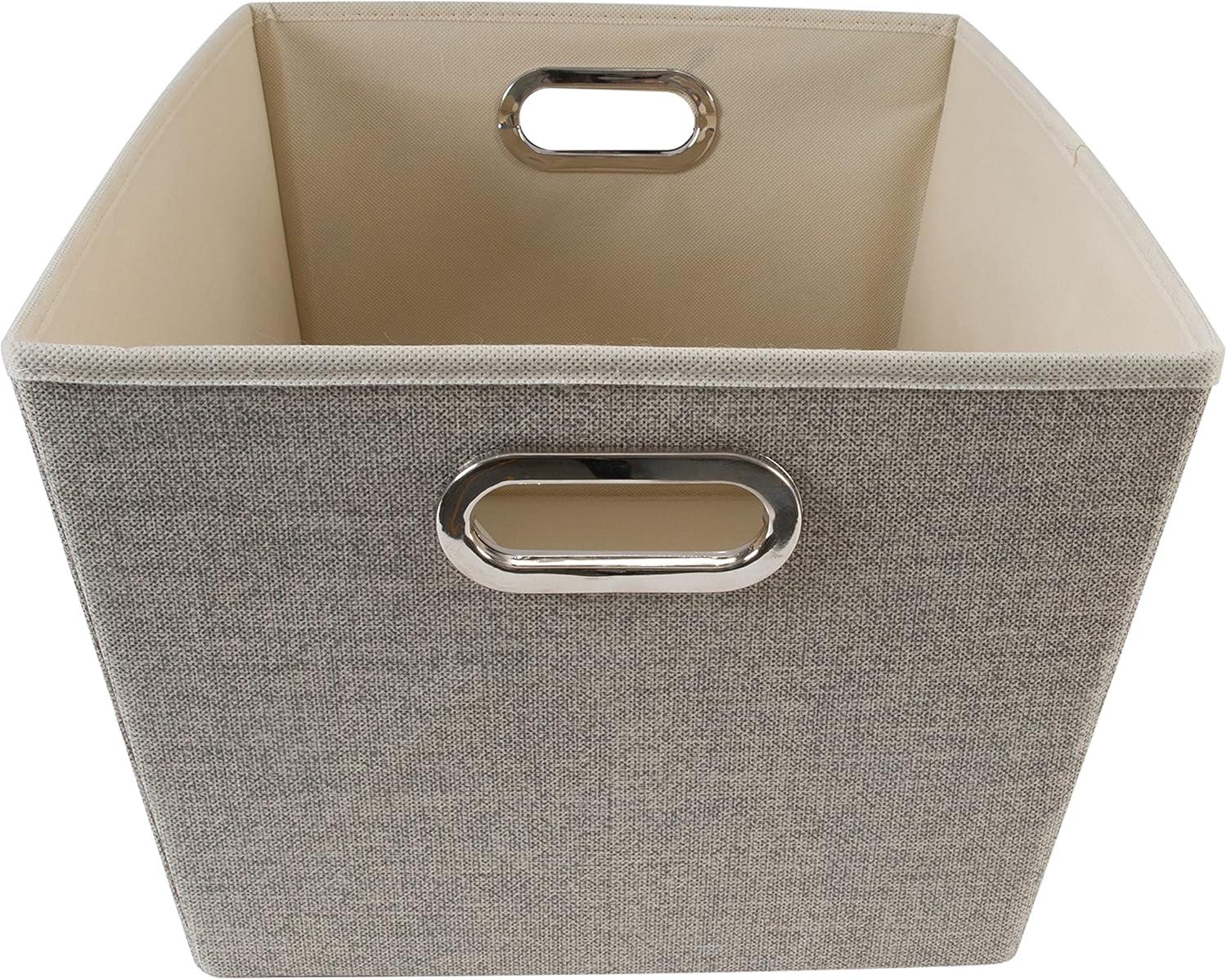 Simplify Large Grommet Storage Bin Brown