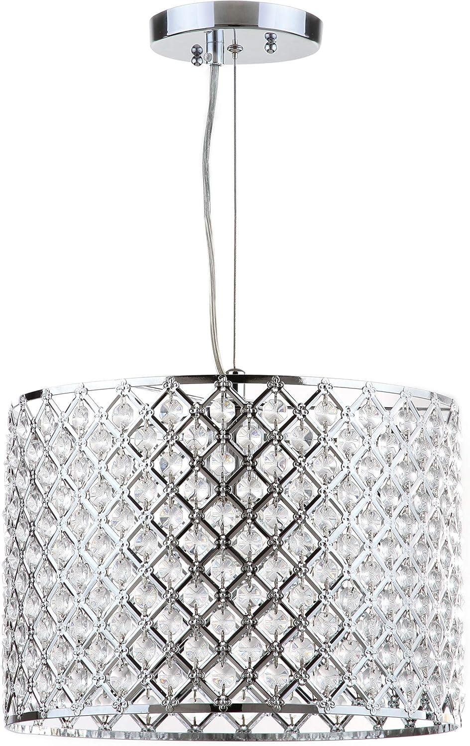 Silva Diamond Chandelier - LIT4444 - Clear/Chrome - Safavieh