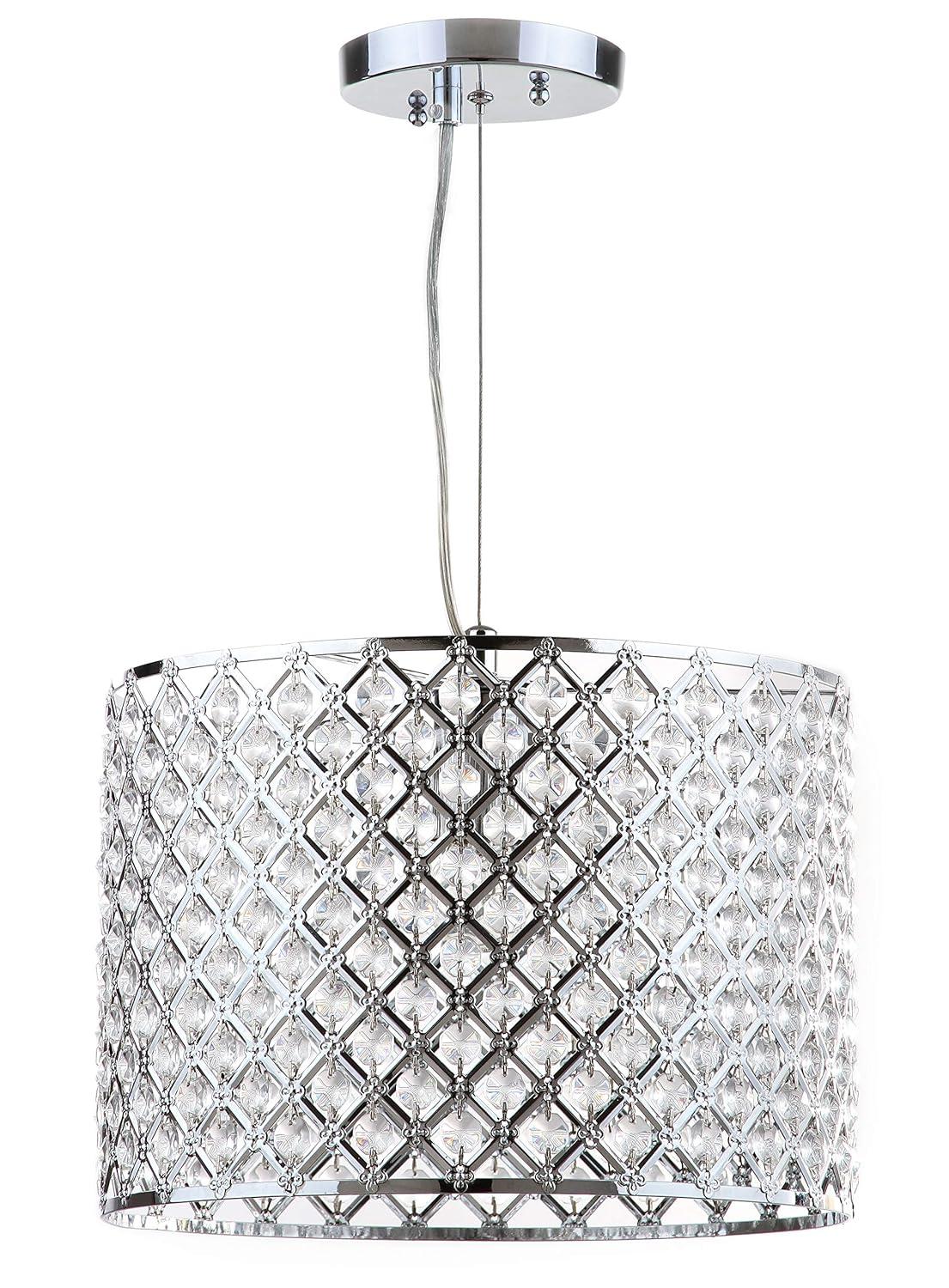 Silva Diamond Chandelier - LIT4444 - Clear/Chrome - Safavieh