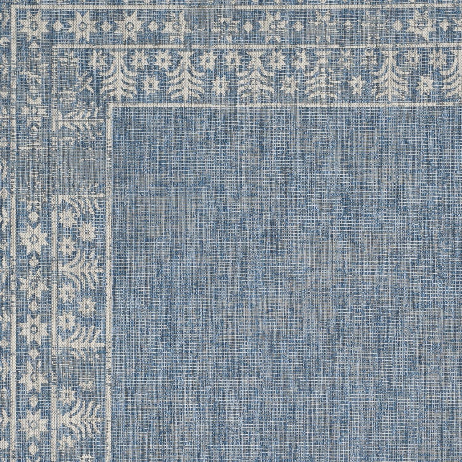 Courtyard CY8482 Power Loomed Indoor/Outdoor Area Rug - Navy/Gray - 5'3"x7'7" - Safavieh.