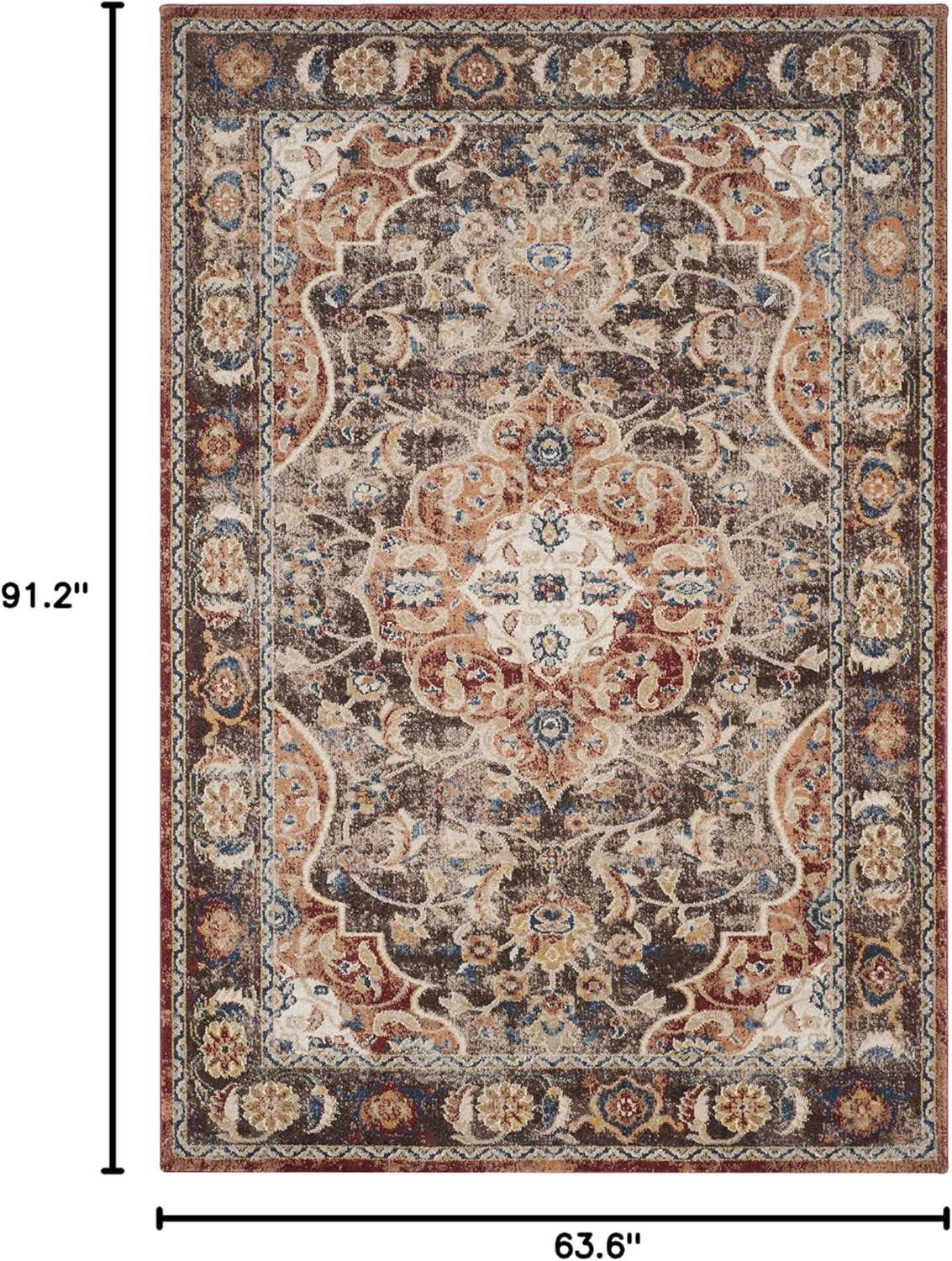 Bijar BIJ648 Power Loomed Indoor Area Rug - Brown/Rust - 5'3"x7'6" - Safavieh