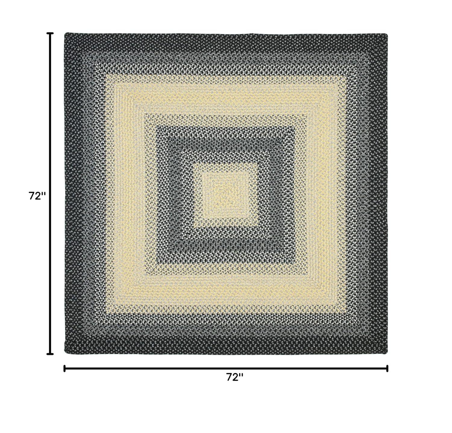 Braided BRD311 Hand Woven Area Rug - Black/Grey - 6'x6' - Safavieh.
