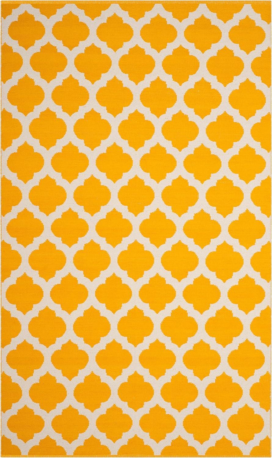 Montauk MTK723 Hand Woven Indoor Area Rug - Yellow/Ivory - 4'x6' - Safavieh.