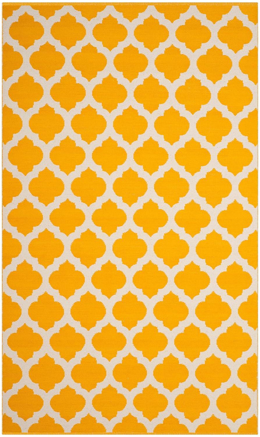 Montauk MTK723 Hand Woven Indoor Area Rug - Yellow/Ivory - 4'x6' - Safavieh.