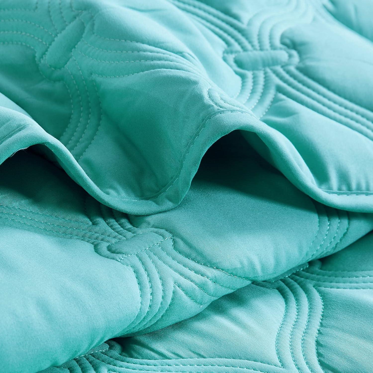 Home Soft Things 3 Piece Bradly Down Alternative Quilts Set - Teal - King (118" x 106")