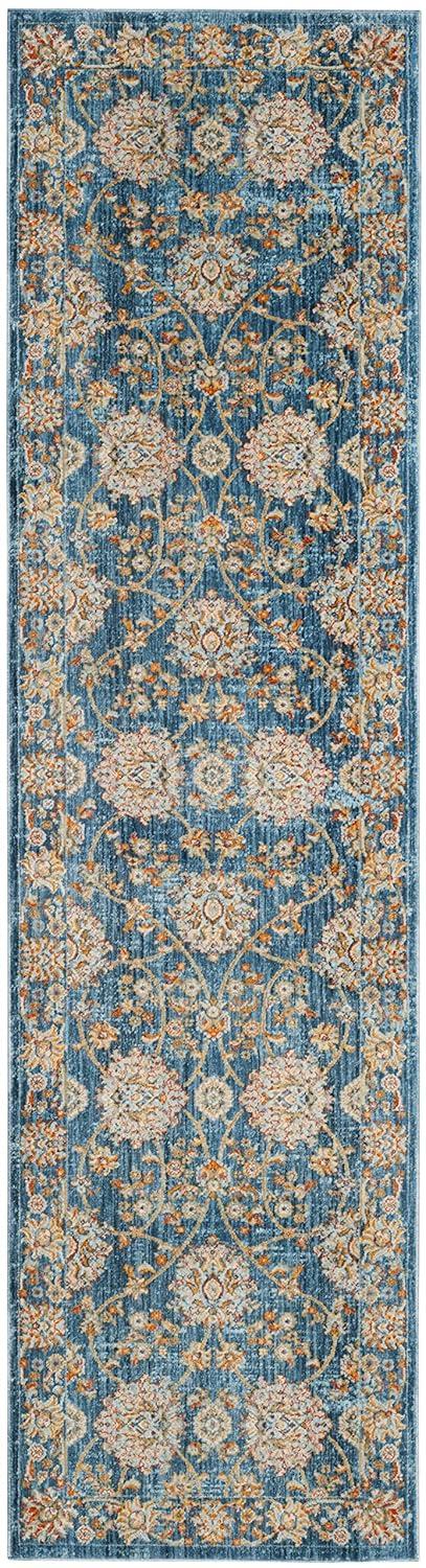 Vintage Persian VTP469 Power Loomed Indoor Runner Rug - Turquoise/Multi - 2'2"x10' - Safavieh