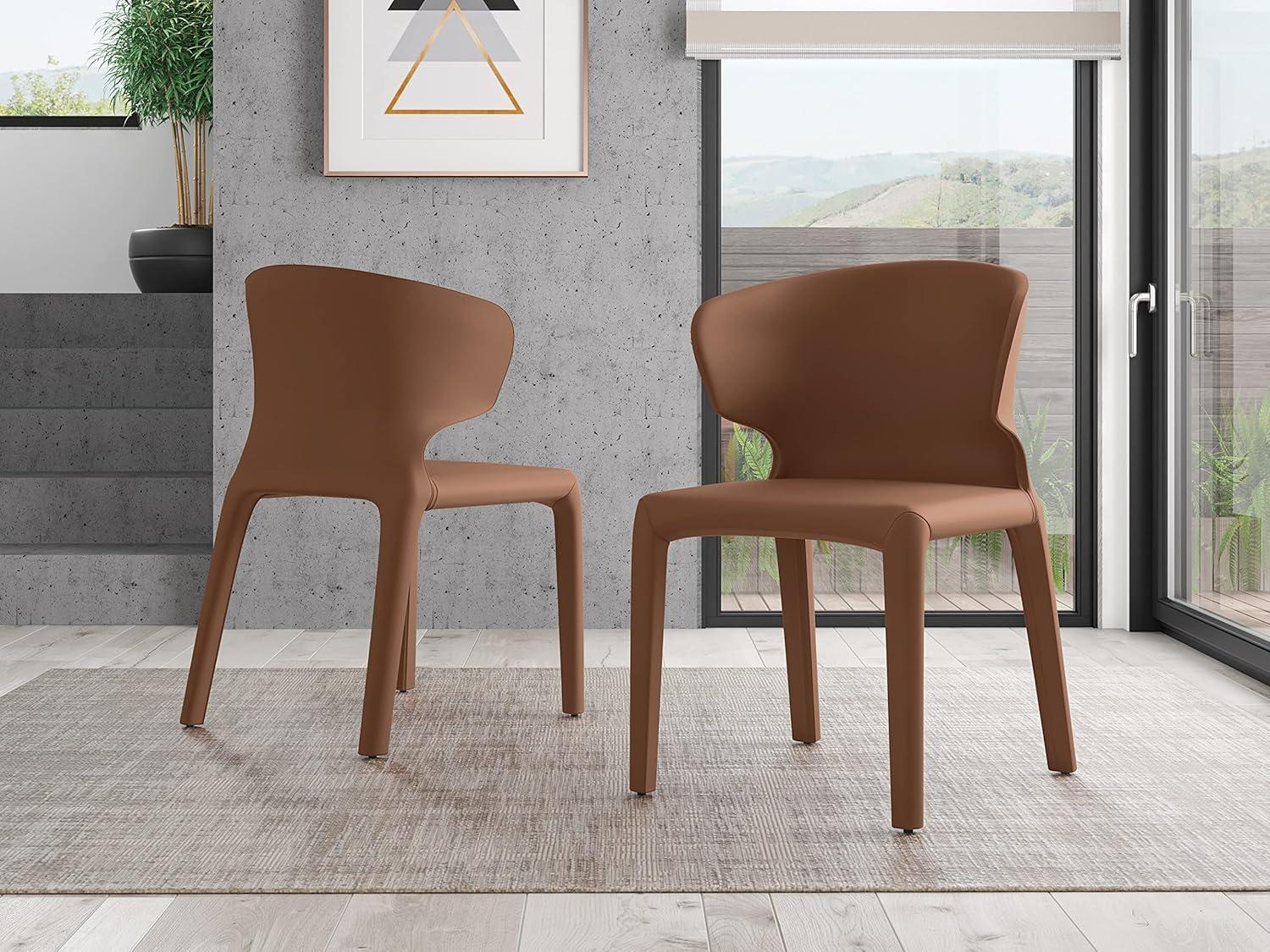 Set of 2 Conrad Faux Leather Dining Chairs - Manhattan Comfort