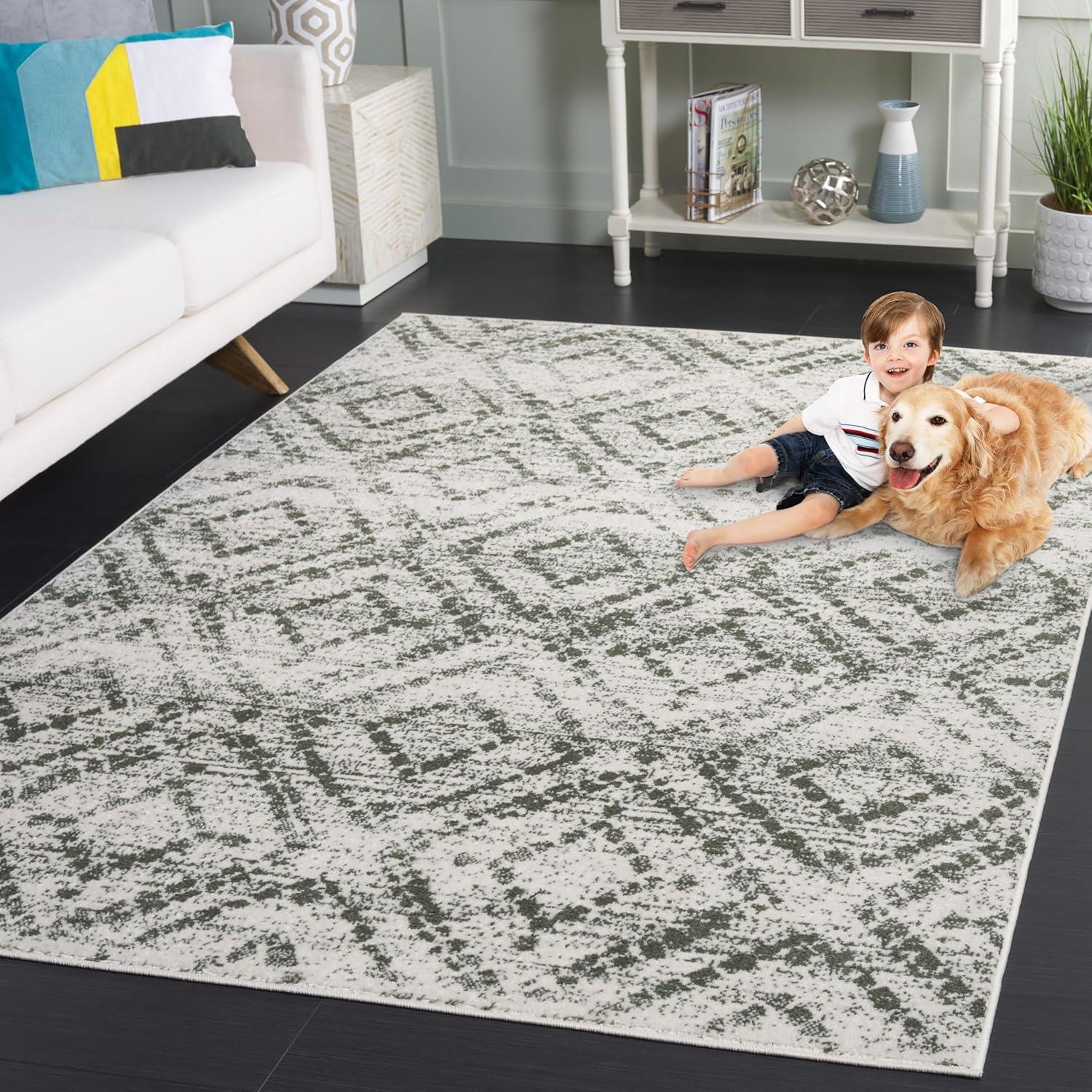 Adirondack ADR131 Machine Made Indoor Area Rug - Light Grey/Grey - 8'x10' - Safavieh
