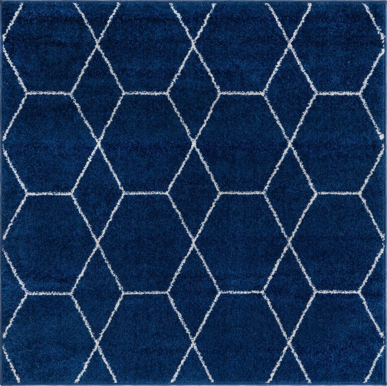 Unique Loom Trellis Frieze Geometric Trellis Indoor Woven Area Rug