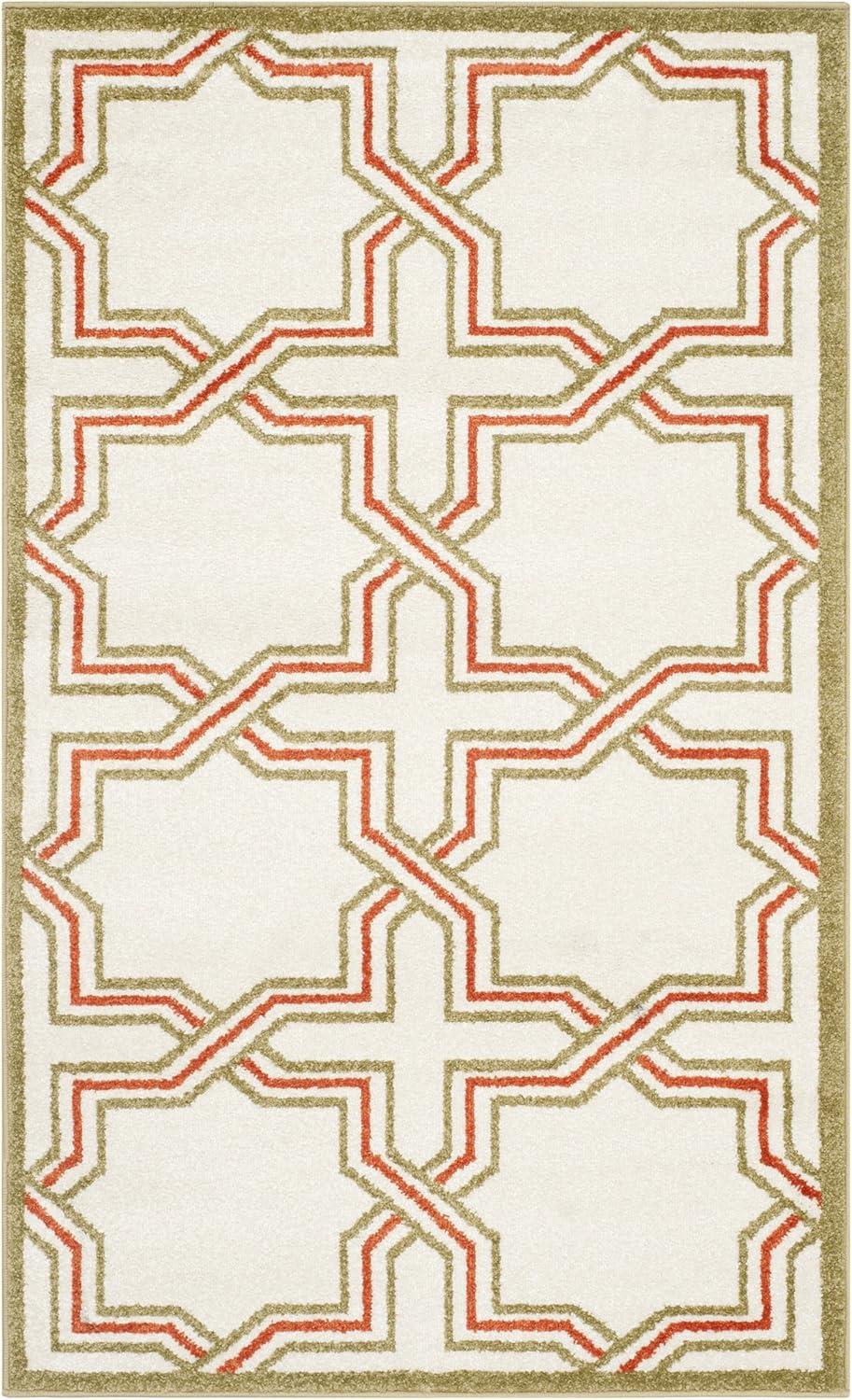 Amherst AMT413 Power Loomed Accent Rug - Ivory/Light Green - 3'x5' - Safavieh.