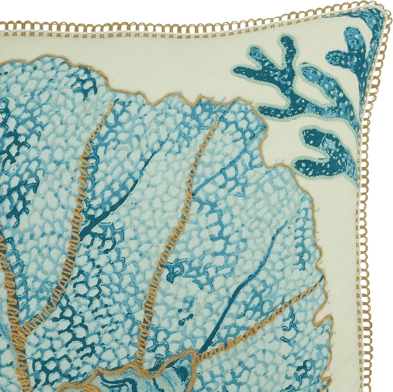 Saro Harbor Collection Cotton Throw Pillow
