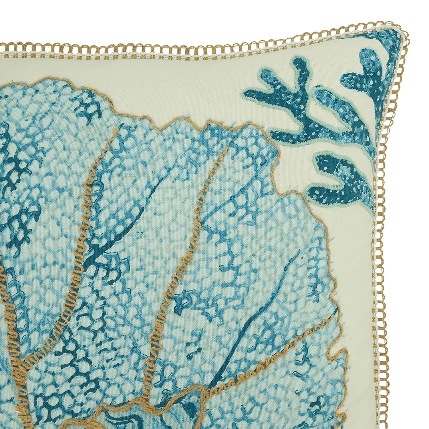 Saro Harbor Collection Cotton Throw Pillow