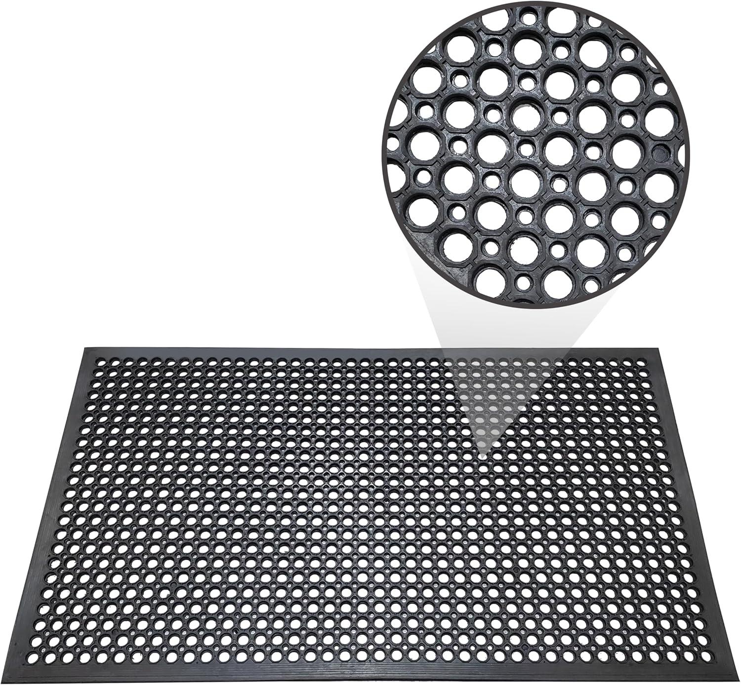 GRIDMANN Anti-Fatigue Restaurant Floor Mat, Non-Slip Rubber Drainage Mat
