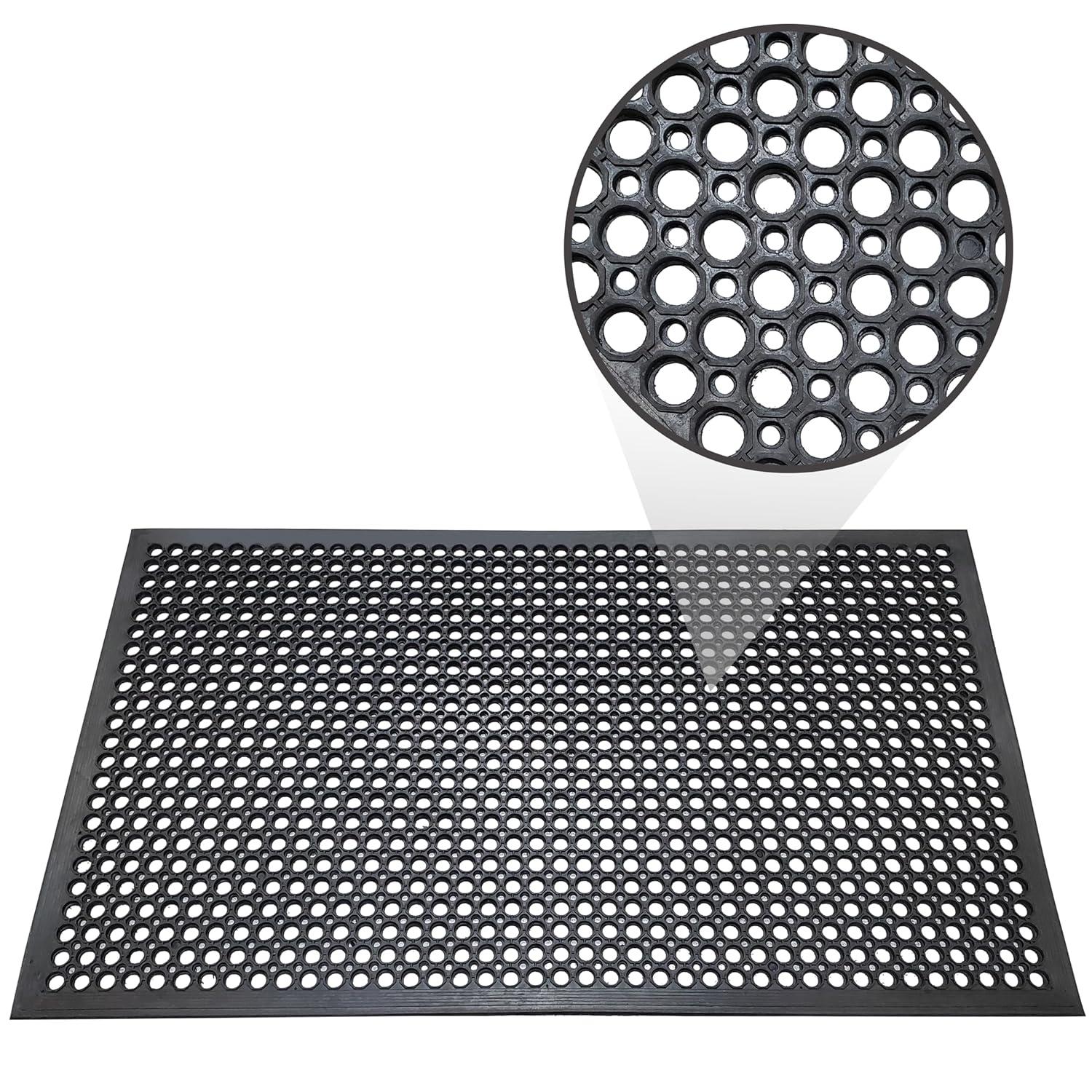 GRIDMANN Anti-Fatigue Restaurant Floor Mat, Non-Slip Rubber Drainage Mat