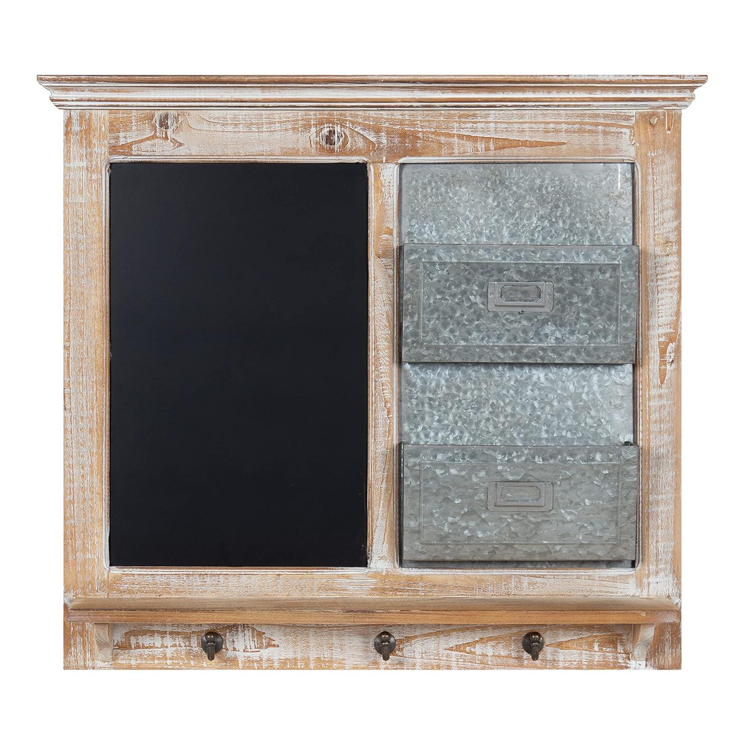 Kate and Laurel Solid Wood Wall Organizer