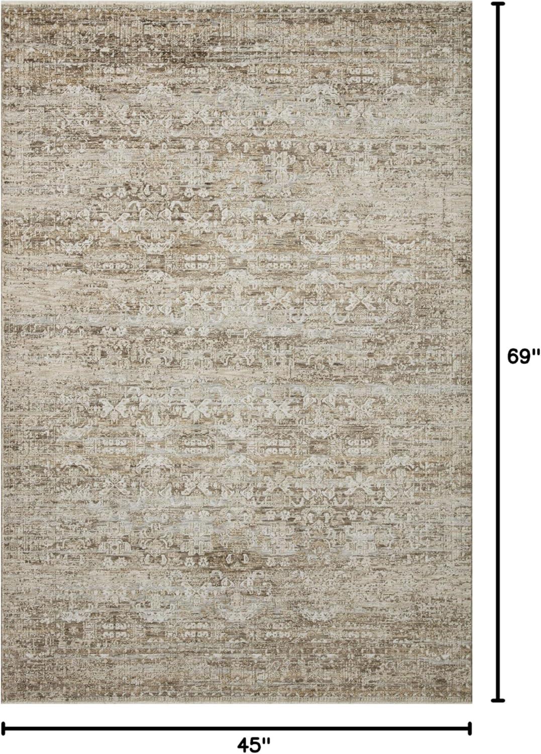 Amber Lewis Bark and Dove Rectangular Synthetic Runner Rug