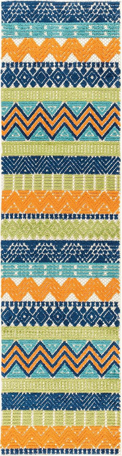 World Rug Gallery Marbella Contemporary Boho Indoor/Outdoor Area Rug