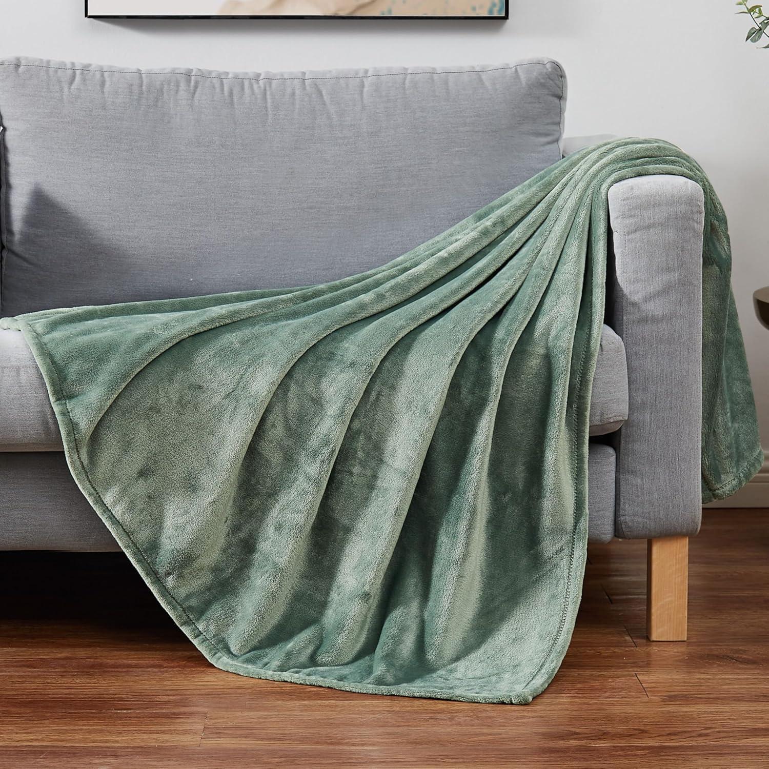 Cannon Solid Plush Throw Blanket