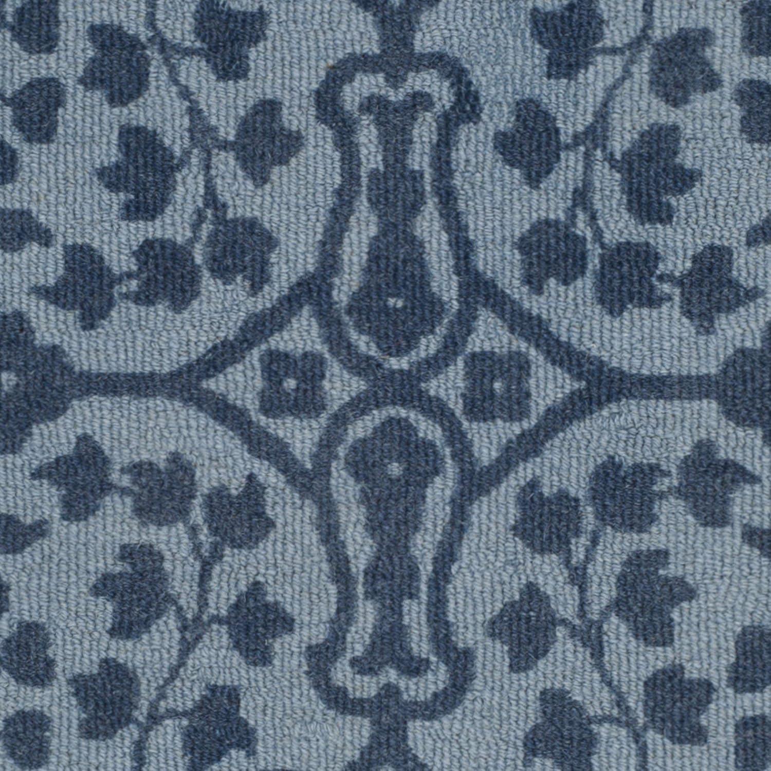 Restoration Vintage RVT102 Hand Tufted Accent Rug - Blue/Dark Blue - 2'x3' - Safavieh.