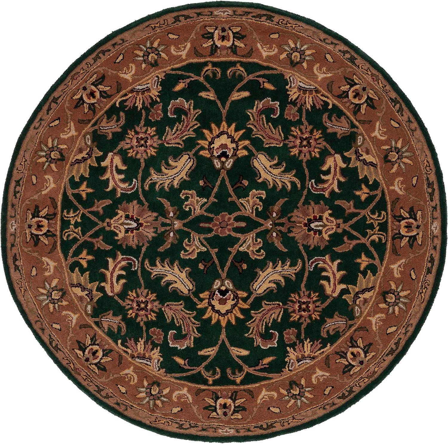 Heritage HG628 Hand Tufted Area Rug - Black/Beige - 6' Round - Safavieh.