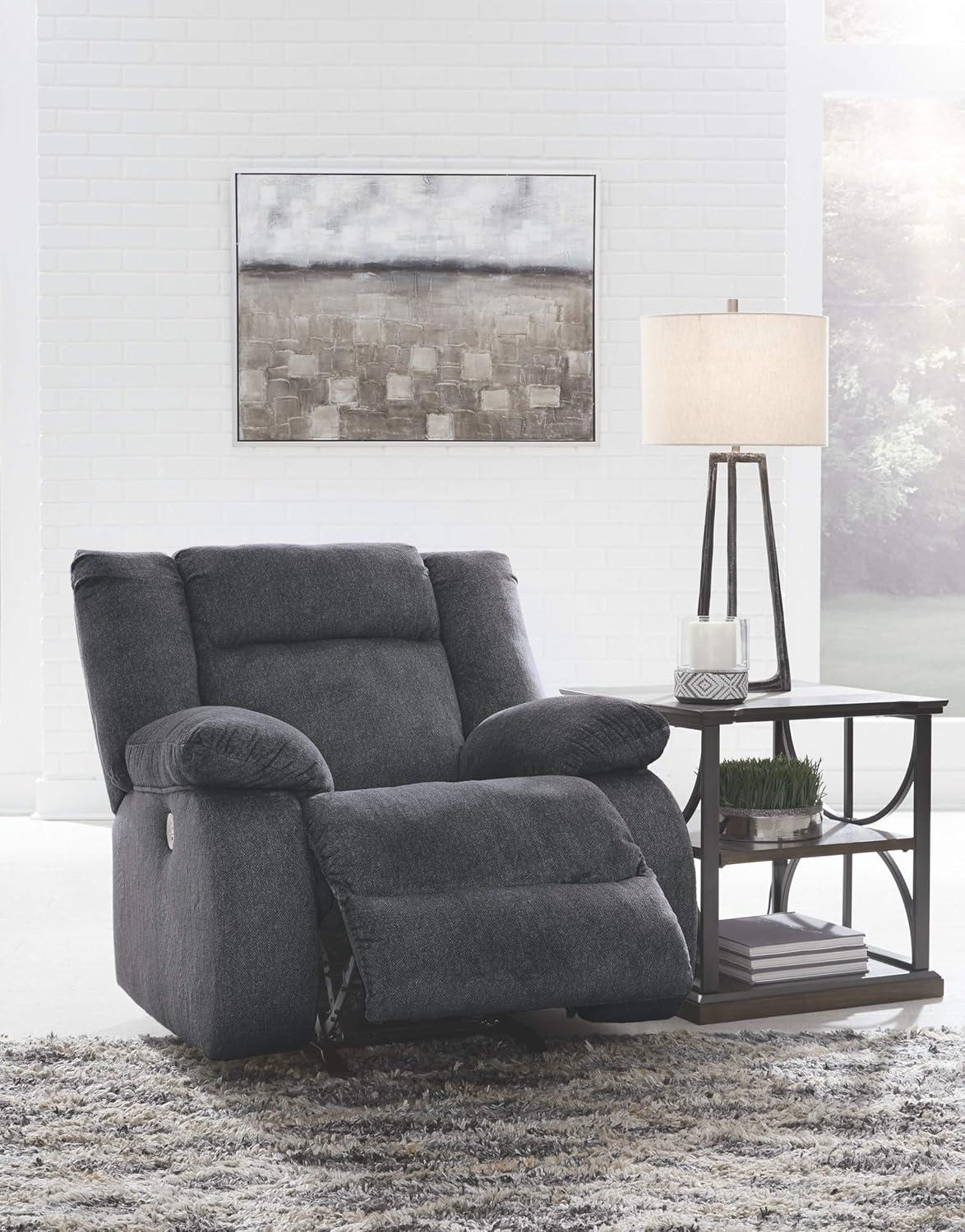 Ashley Furniture Burkner Dark Gray Power Recliner