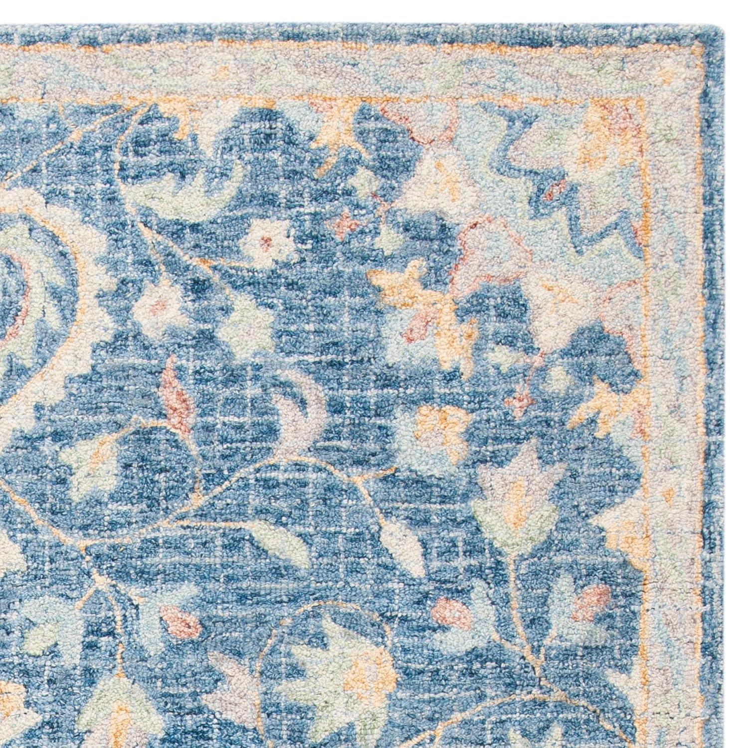 Blossom BLM813 Hand Tufted Area Rug - Navy/Multi - 8'x10' - Safavieh.