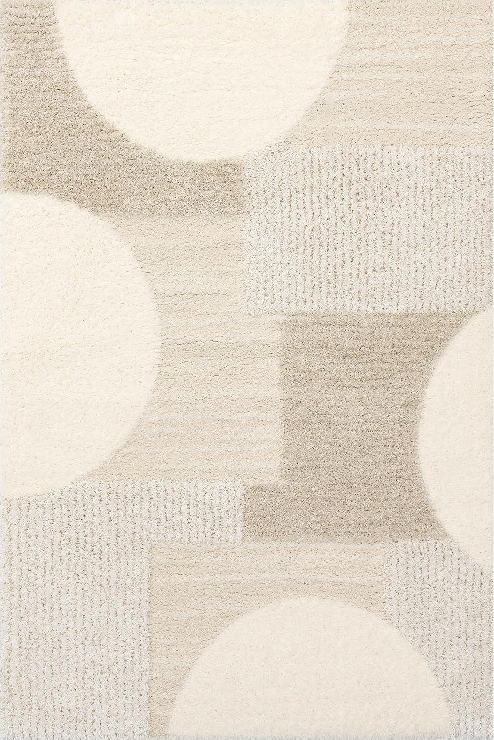 nuLOOM Ailani Modern Geometric Area Rug, 4' x 6', Beige