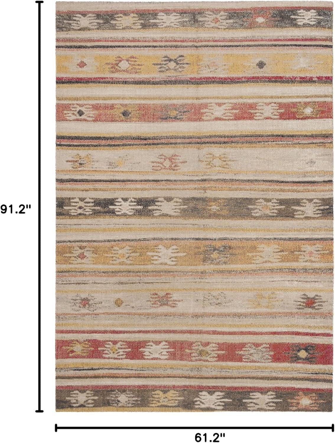 Montage MTG238 Power Loomed Indoor/Outdoor Area Rug - Taupe/Multi - 5'1"x7'6" - Safavieh