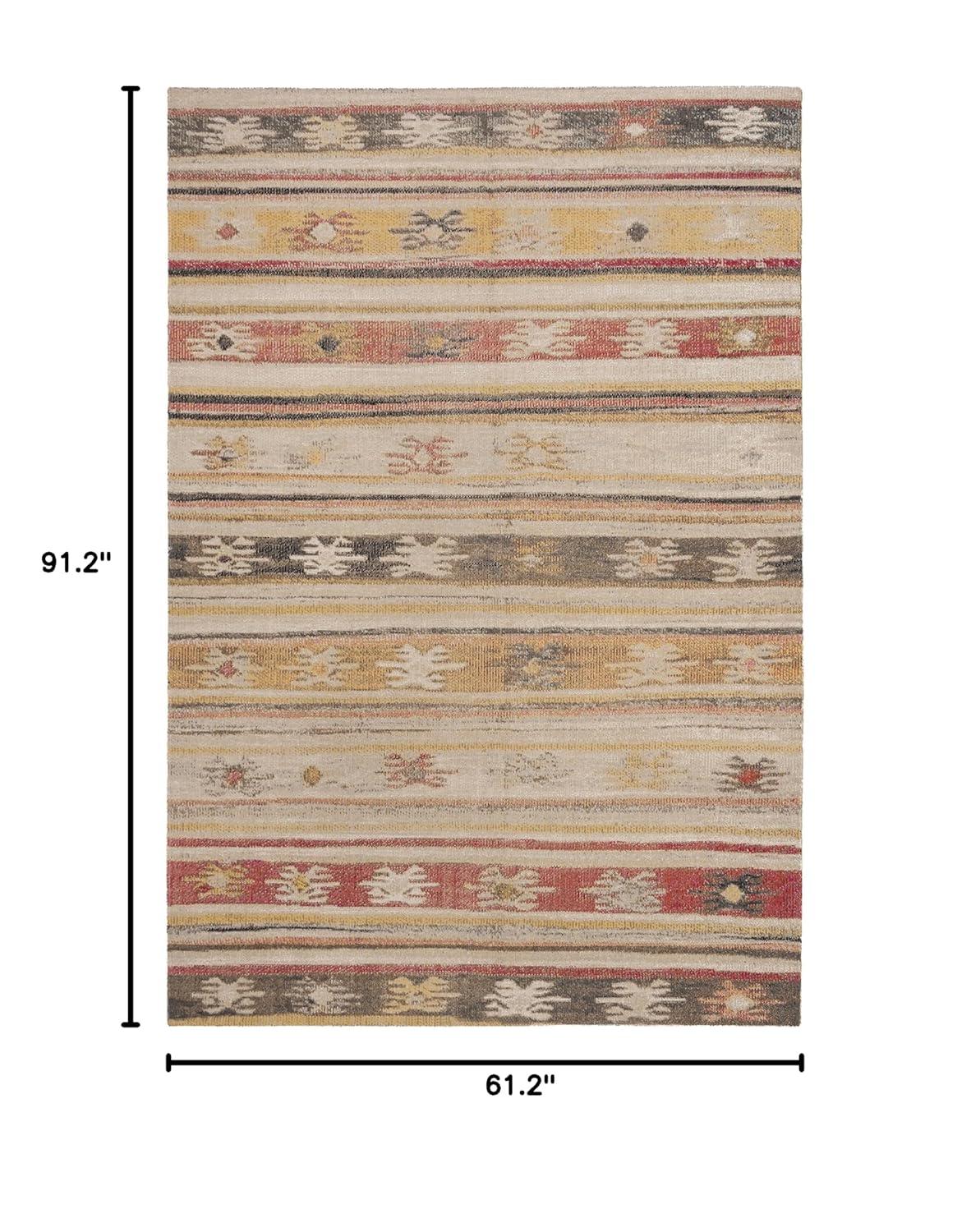 Montage MTG238 Power Loomed Indoor/Outdoor Area Rug - Taupe/Multi - 5'1"x7'6" - Safavieh