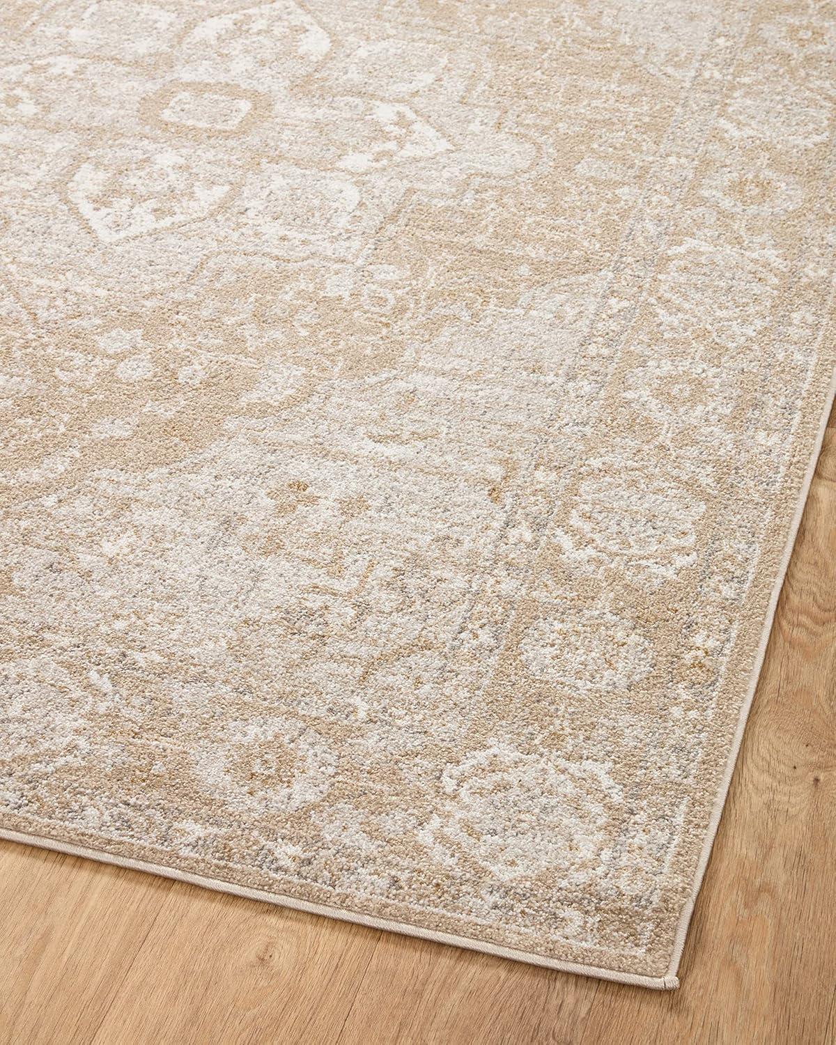 Loloi II Odette Beige / Silver 7'-10" x 7'-10" Round Area Rug