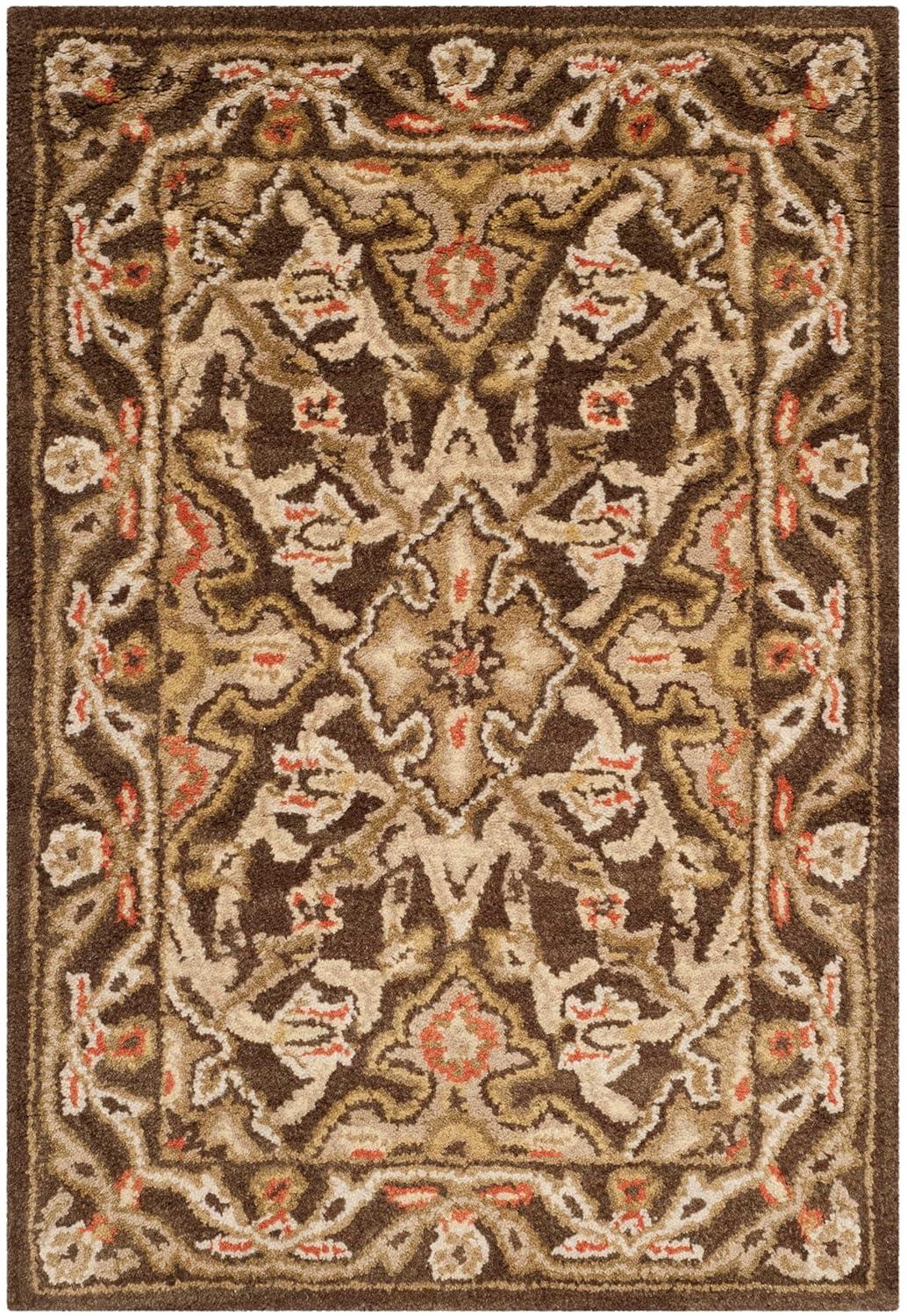 SAFAVIEH Classic Roxanne Oriental Wool Area Rug, Brown, 5' x 8'