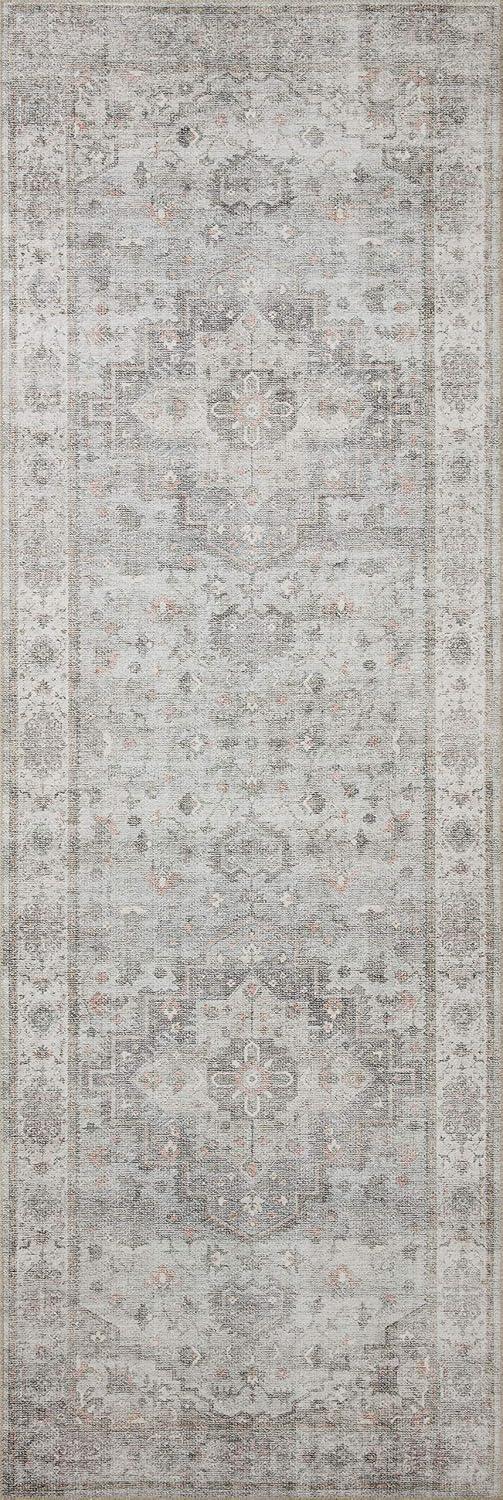 Loloi II Heidi Collection HEI-02 Dove / Blush, Oriental Area Rug 3'-6" x 5'-6"