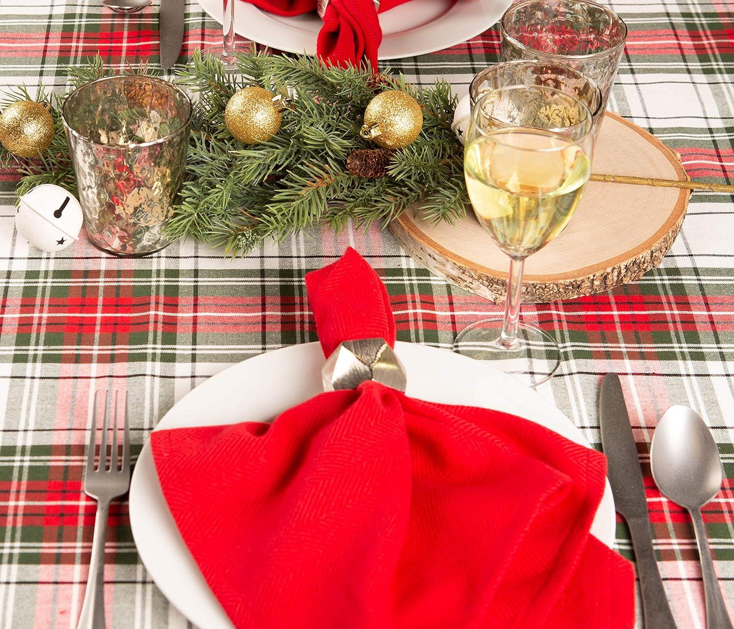 Christmas Plaid Tablecloth 60x104